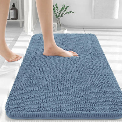 Absorbent and quick-drying OLANLY bath mat set designed for bathroom floors and shower exits

