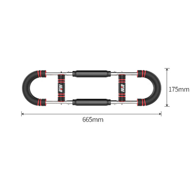 Steel wrist and arm strength trainer designed for upper body resistance workouts

