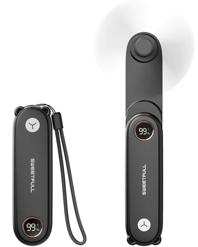 Lightweight handheld fan with USB port for fast charging and long-lasting use


